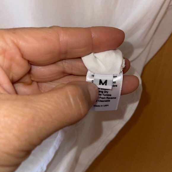 St. Roche Womens Tank Size Medium White Echo Padded Shoulder Pure Cotton - Picture 5 of 8